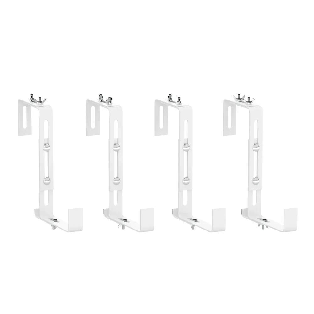 Blumenkastenhalter Eisen 4er Set weiss