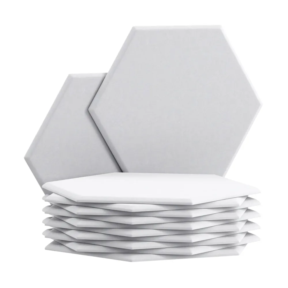 Akustikplatte sechseckig 12er Set 36 x 30 cm weiss
