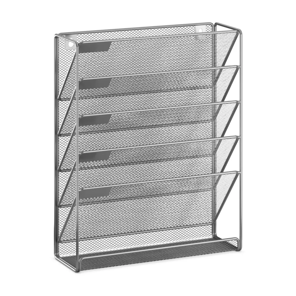 Zeitungsständer Wand 33 x 10 x 40 cm silber