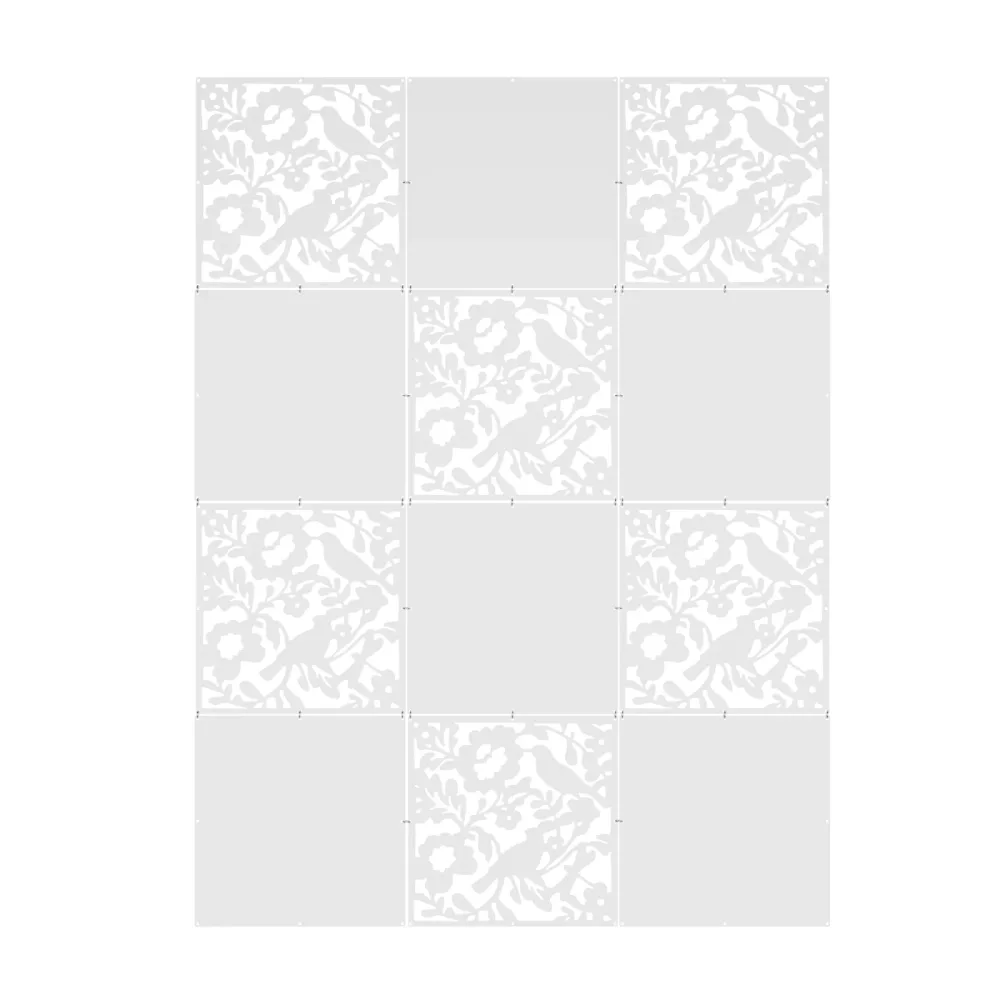 Raumteiler hängend BLOOM 12er Set 40 x 40 cm weiss