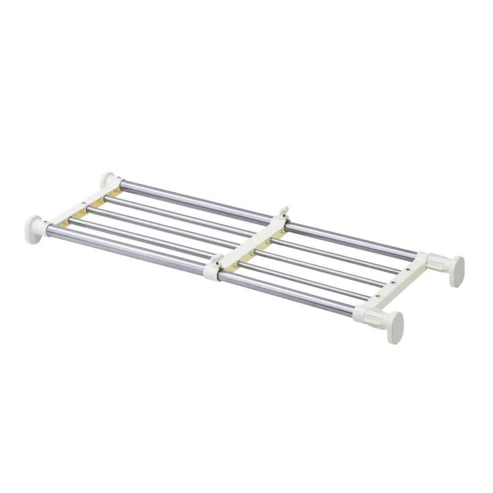 Teleskopregal 60/100 x 25 cm silber/weiss