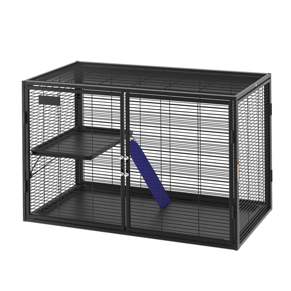 Kleintierkäfig 92 x 58 x 65 cm schwarz
