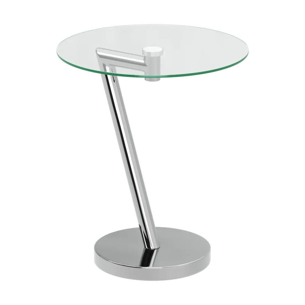 Beistelltisch Glas EVANDER rund 45 x 52 cm silber