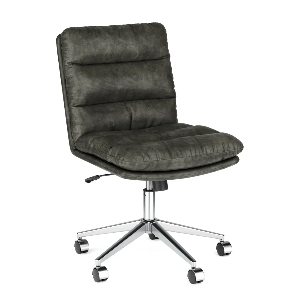 Bürostuhl Leder BILES anthrazit