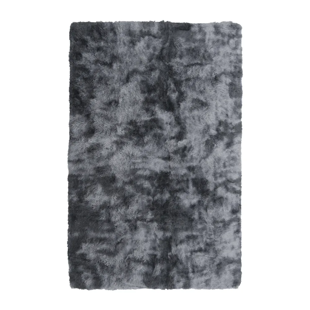 Hochflor Teppich flauschig 120 x 180 cm grau