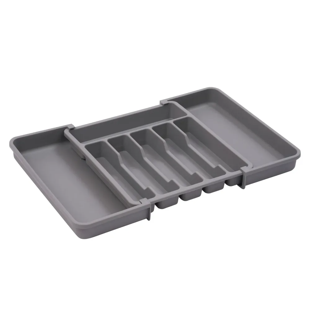 Besteckeinsatz verstellbar 6 - 8 Fächer grau