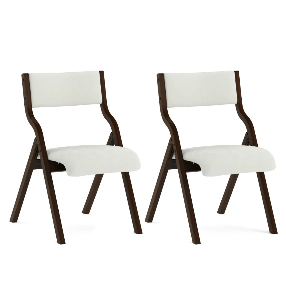 Klappstuhl BUFORD 2er Set beige/braun