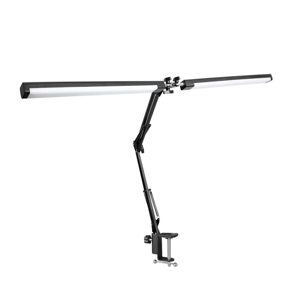 LED Tischlampe Doppelleuchte TRISOL schwarz