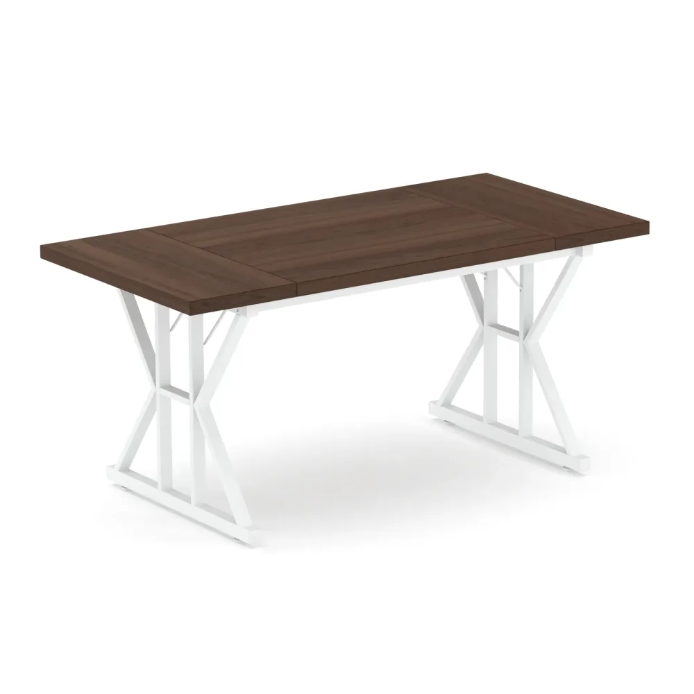 Schreibtisch FRIEDRICH 160 x 80 x 75 cm braun/weiss