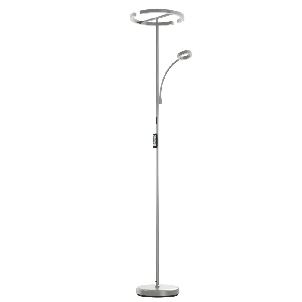 LED Stehlampe DIRETO dimmbar silber