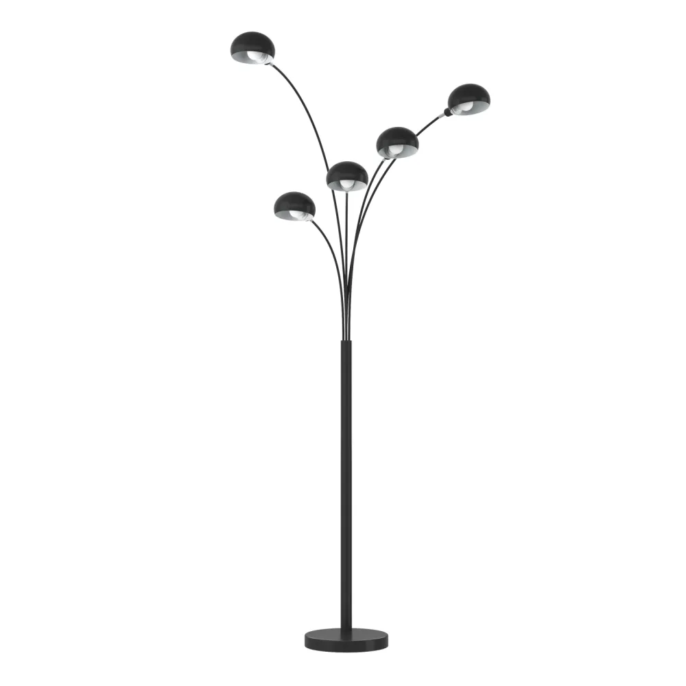 Stehlampe PALMYS 5 flammig schwarz