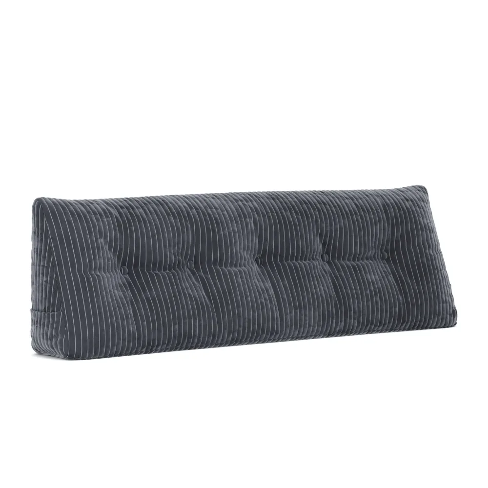 Keilkissen Samt 150 x 20 x 50 cm anthrazit