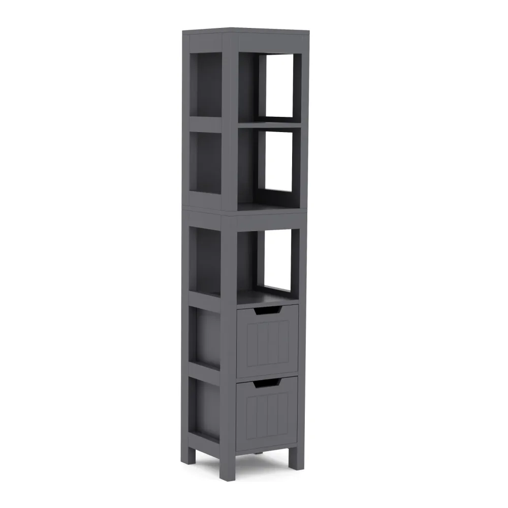 Badezimmerregal FORTUNA 30 x 30 x 144 cm anthrazit