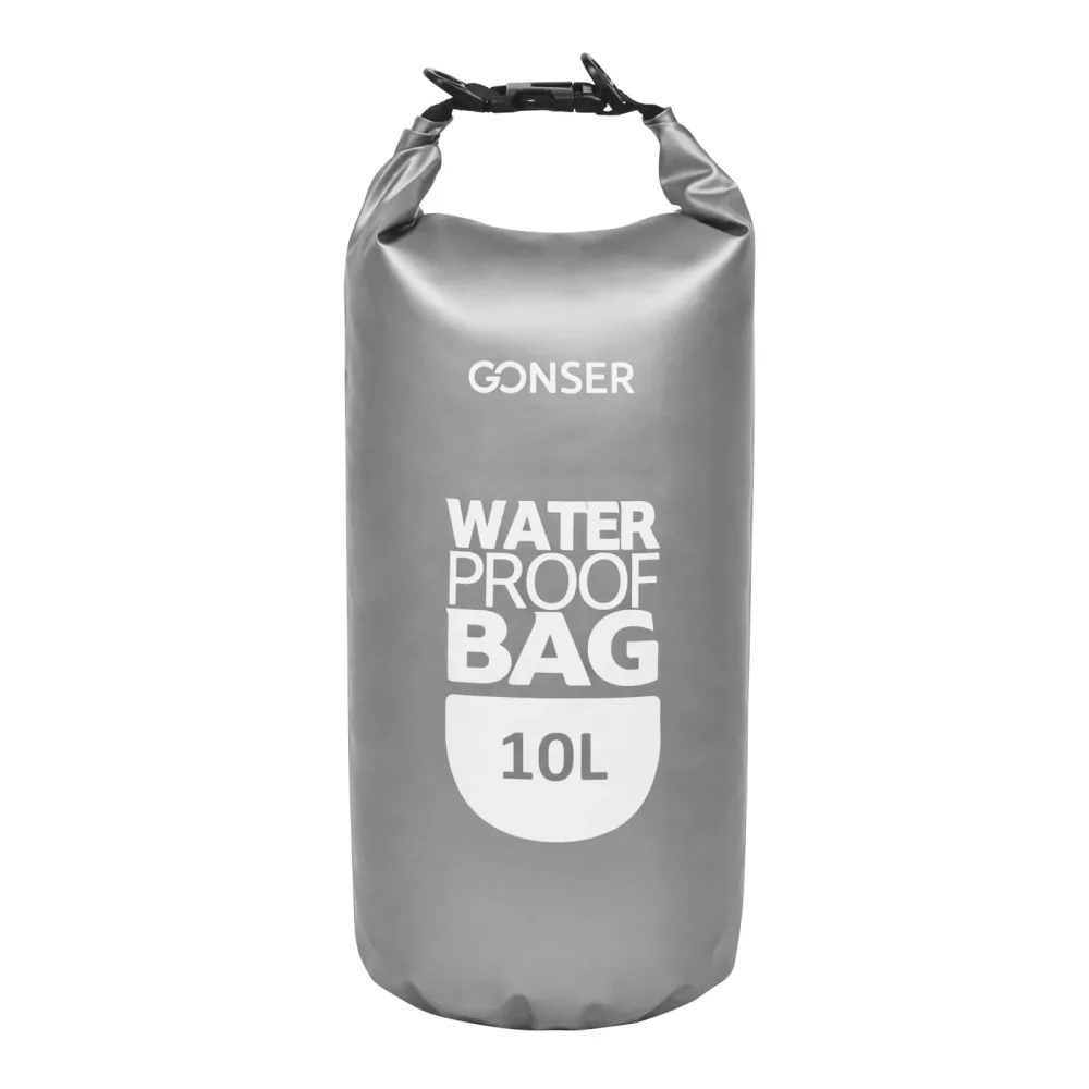 Dry Bag Tasche wasserdicht grau 10L