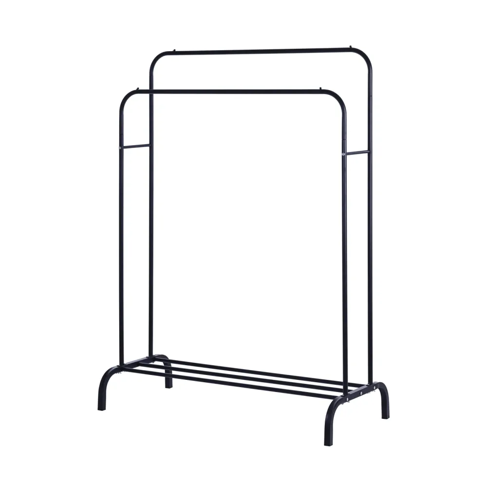 Kleiderständer 2 Stangen bis 40 kg schwarz