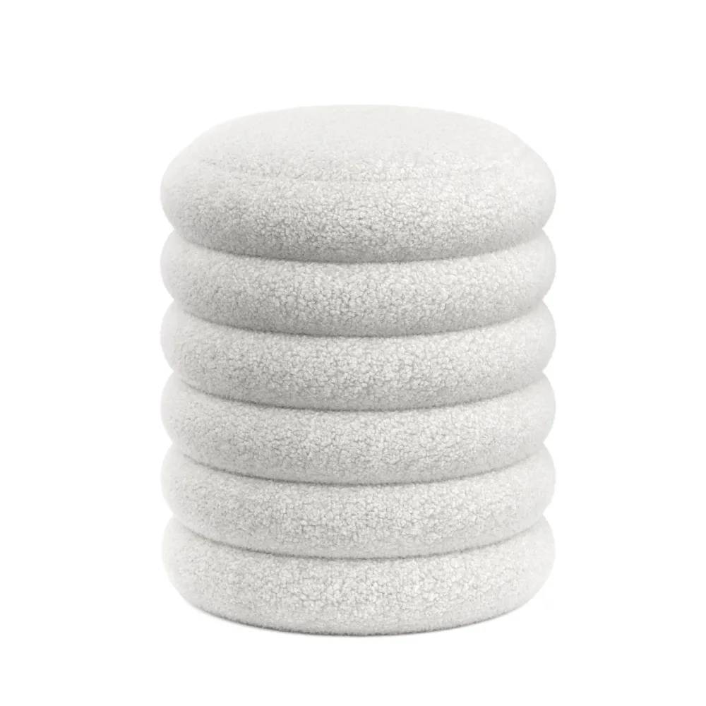 Sitzhocker Teddy mit Stauraum JAR weiss