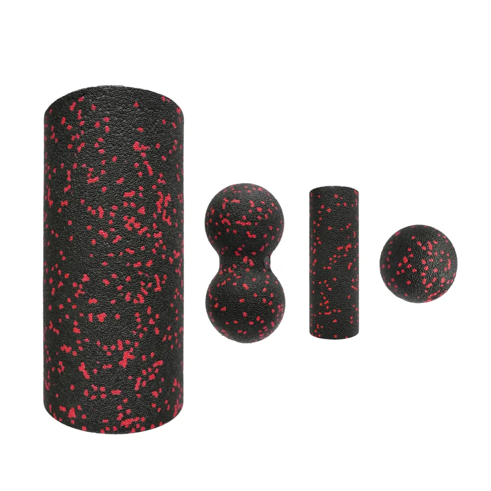 Faszienrolle Set 5-teilig schwarz/rot