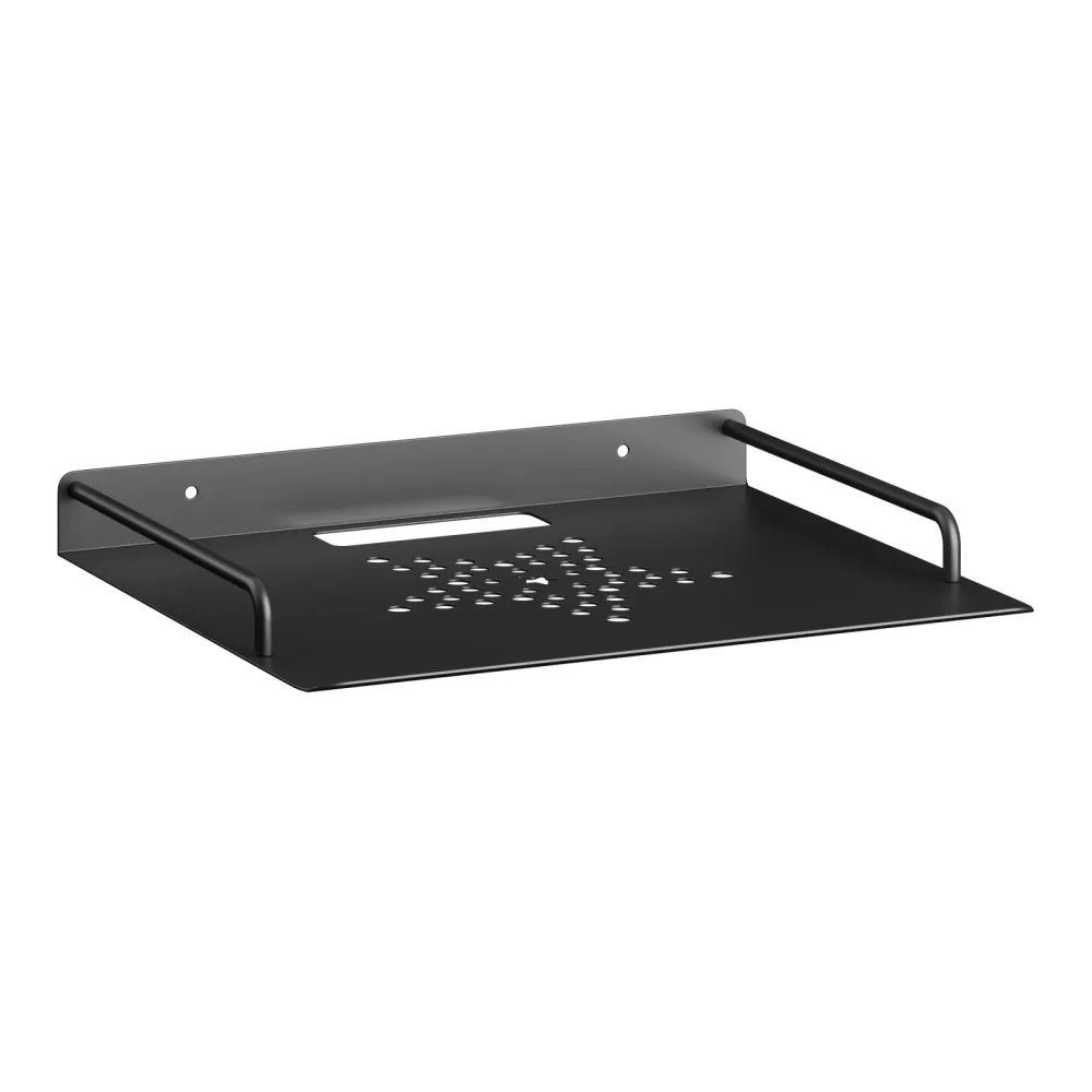 Wandregal für Multimedia Metall 29 x 21 x 5 cm schwarz