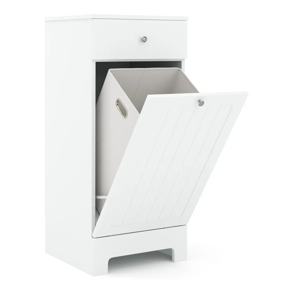 Wäscheschrank mit 1 Fach FONTANA 40 x 38 x 89 cm weiss