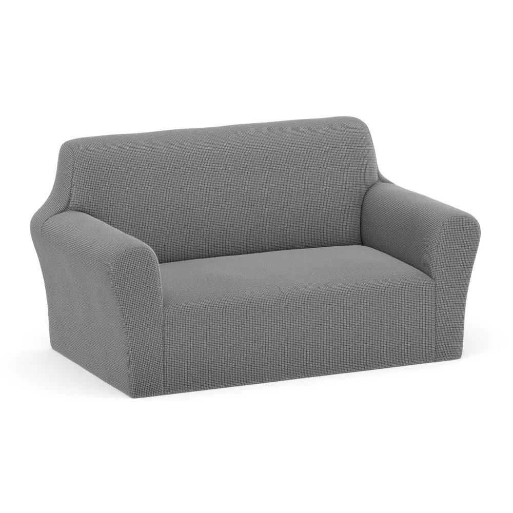 Sofabezug Stretch 2-Sitzer 107 x 178 cm dunkelgrau