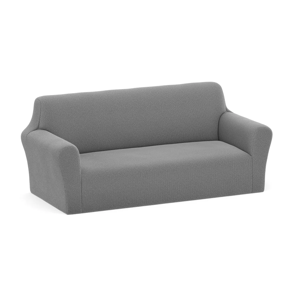 Sofabezug Stretch 3-Sitzer 107 x 235 cm dunkelgrau