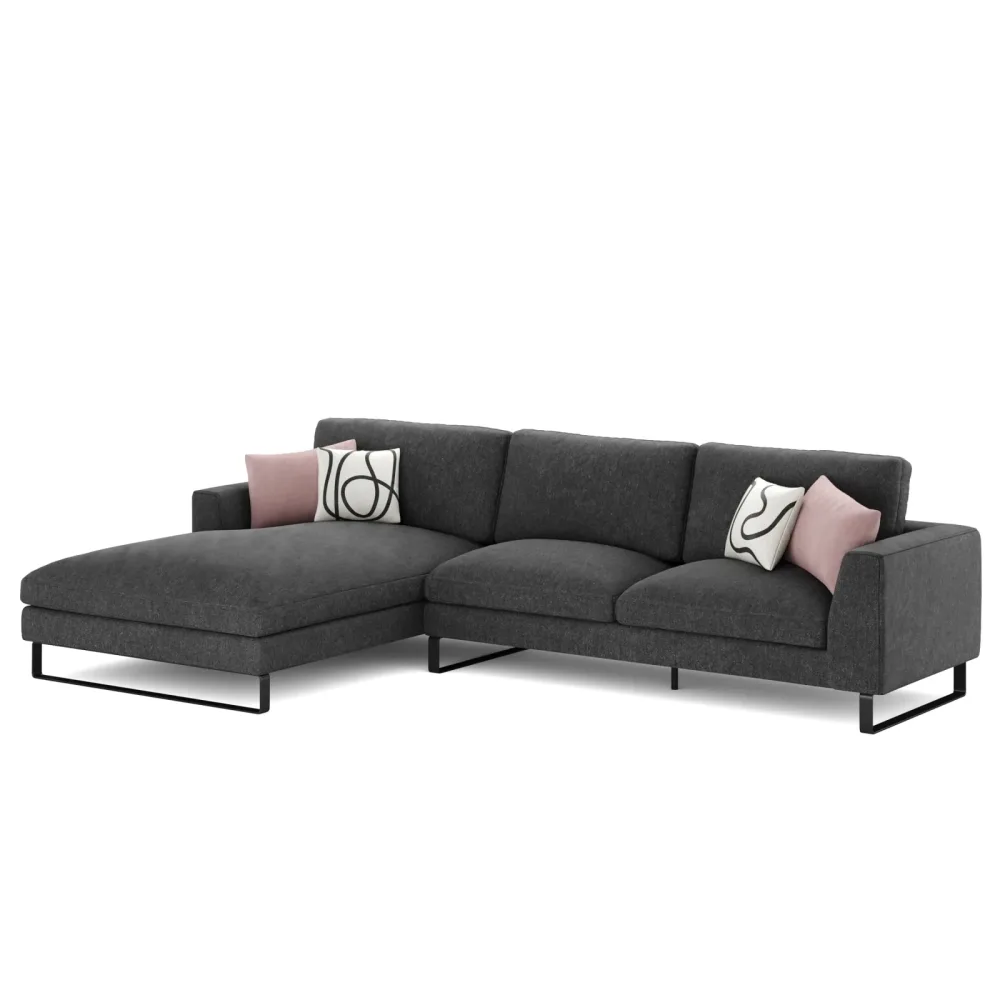 Ecksofa THILO links anthrazit