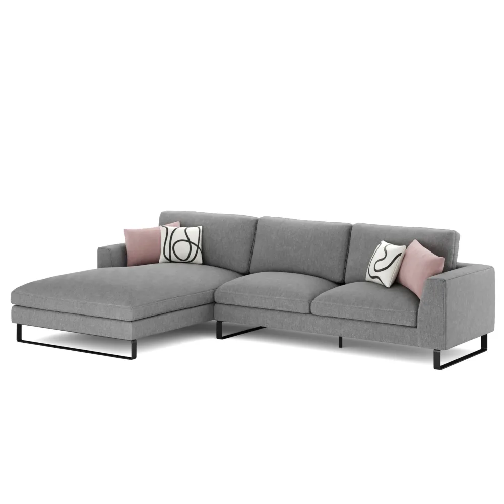 Ecksofa THILO links grau