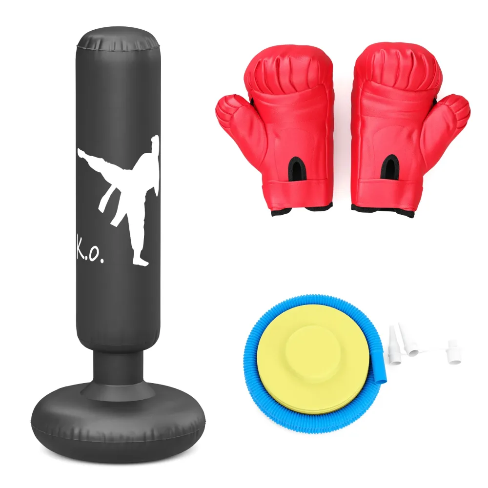 Standboxsack Set für Kinder 160 cm schwarz