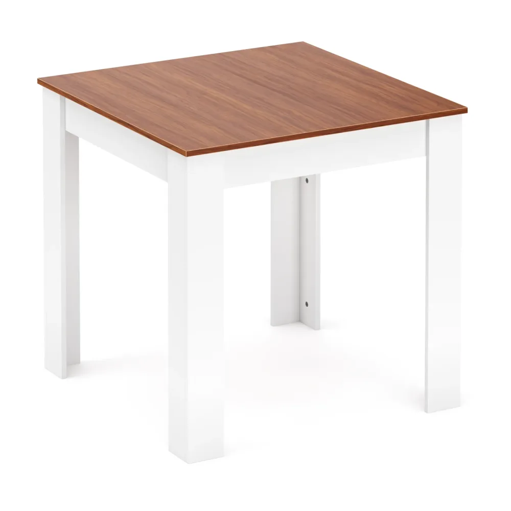Esstisch CALEB 80 x 80 cm braun/weiss