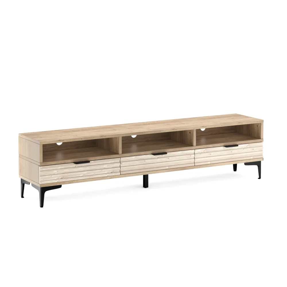 TV Möbel MILES 160 x 32 x 40 cm braun/schwarz
