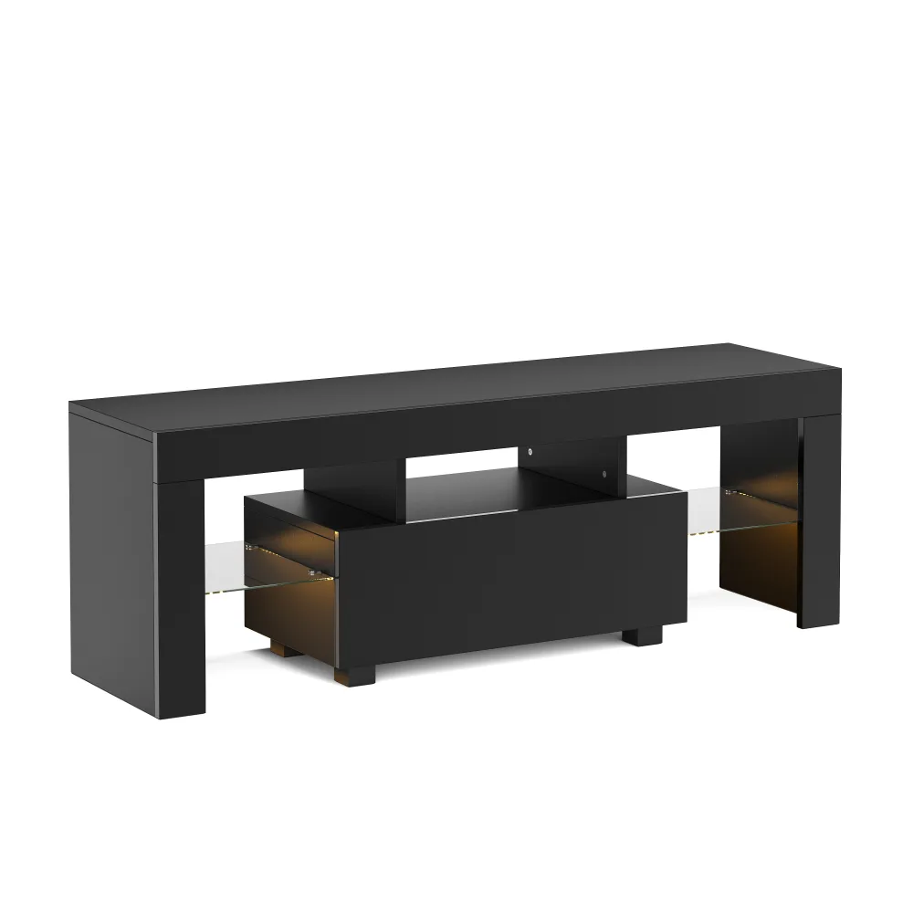 TV Möbel LED IRMA 130 x 35 x 45 cm schwarz