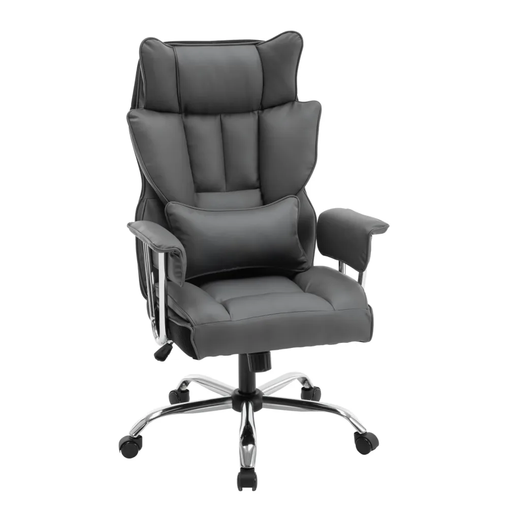 Bürostuhl Leder CHICAGO grau