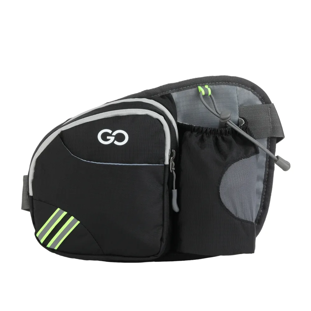 Bauchtasche AQUARUN mit Flaschenhalter schwarz/grau
