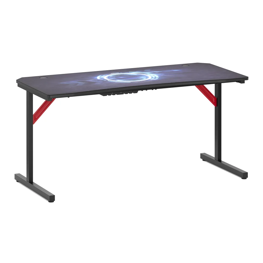 Gamingtisch 160 x 70 x 75 cm schwarz