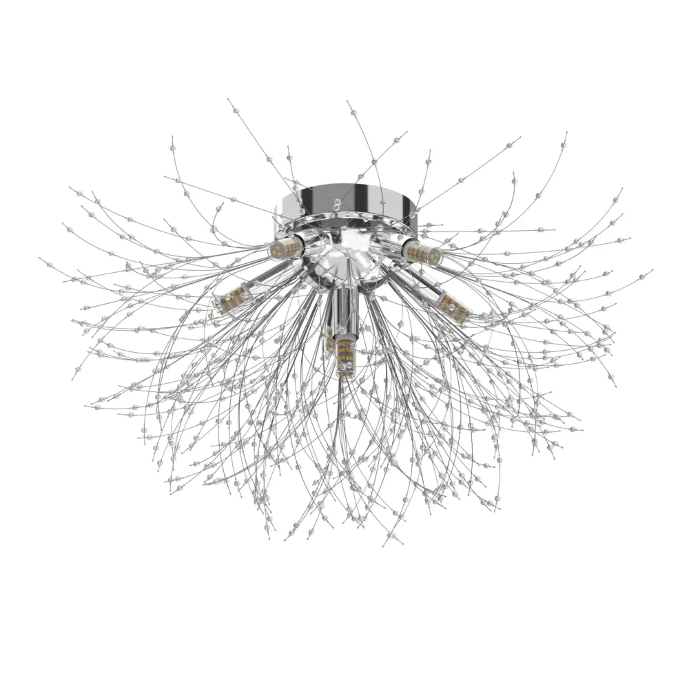 Deckenlampe CELESTIA silber mit Glas