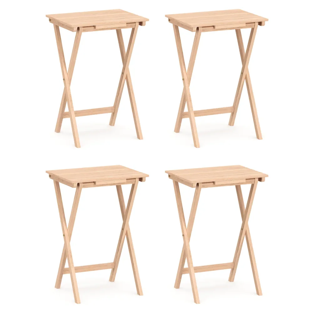 Beistelltisch Holz klappbar 4er Set natur