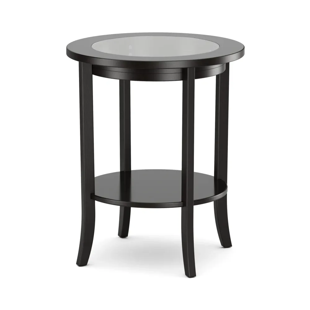 Beistelltisch Holz BAREL 47 x 57 cm schwarz