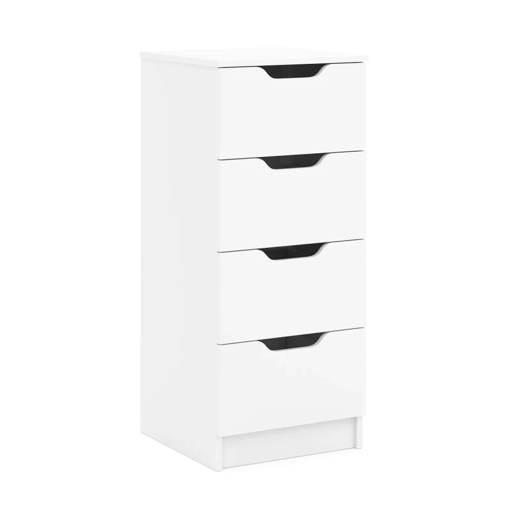 Kommode SENA 4 Schubladen 40 x 92 cm weiss