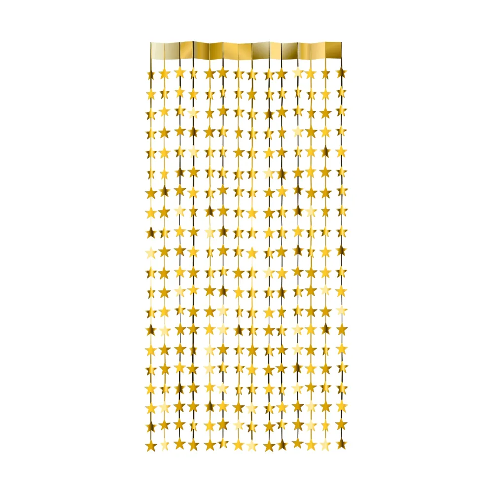 Vorhang Lametta Sterne 100 x 200 cm