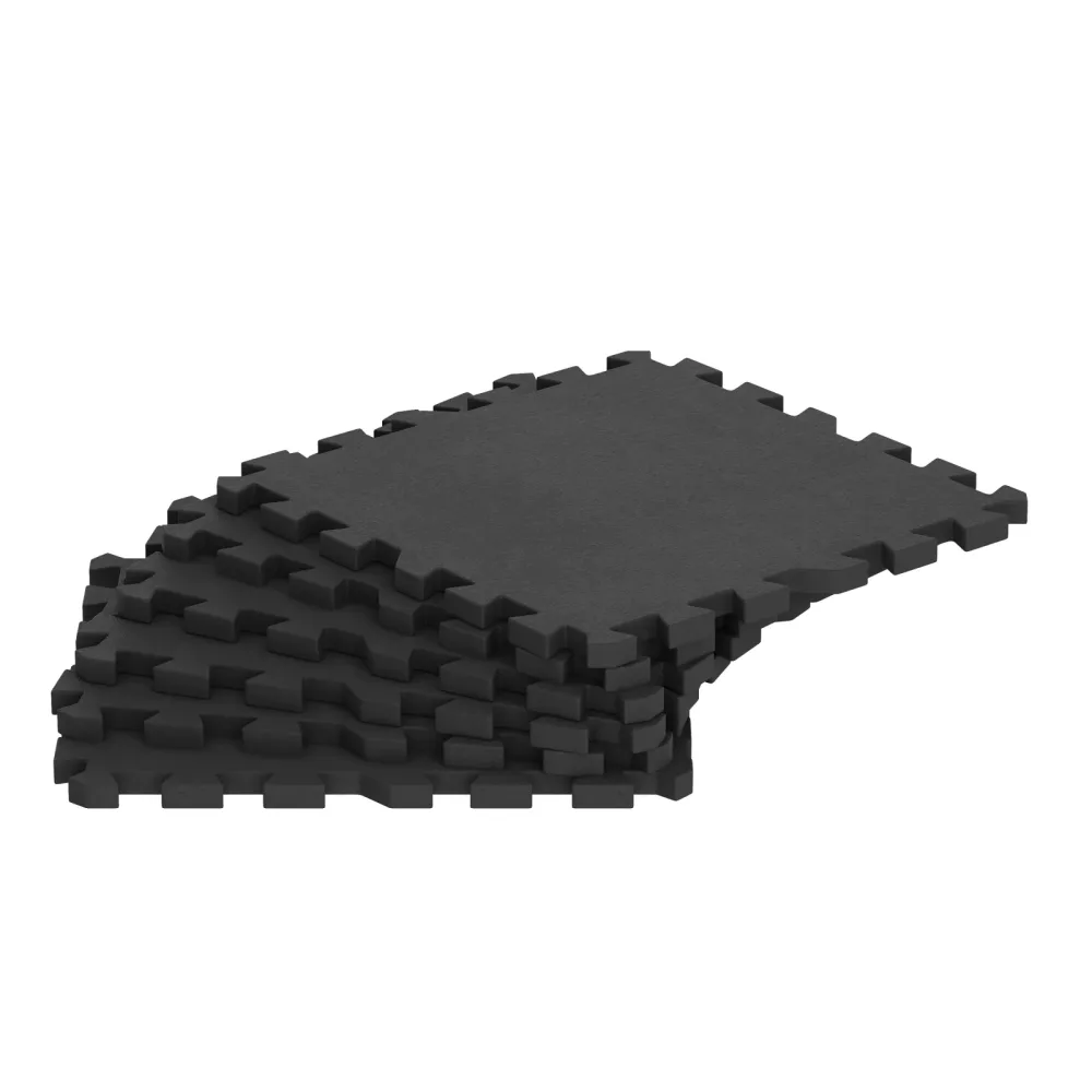 Bodenschutzmatte 49 x 49 cm 6er Set schwarz