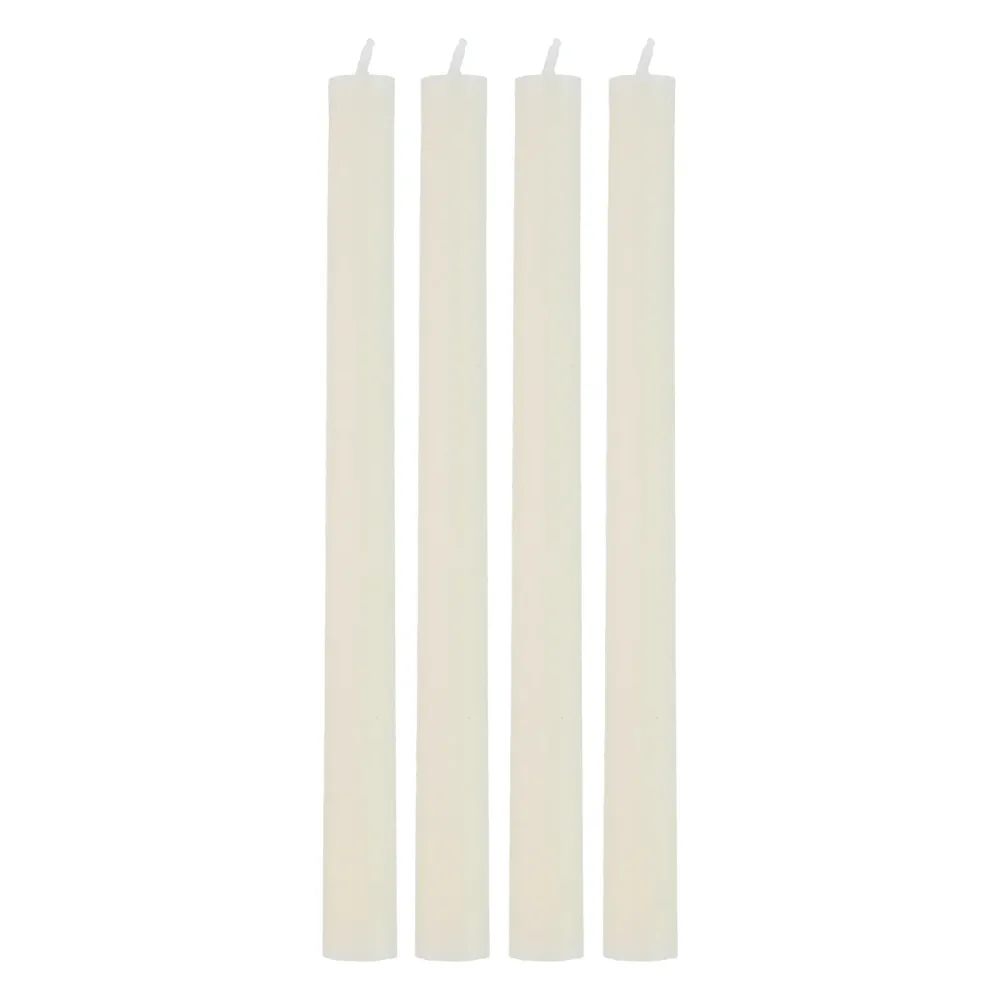 Tischkerze 26 cm 4er Set elfenbein
