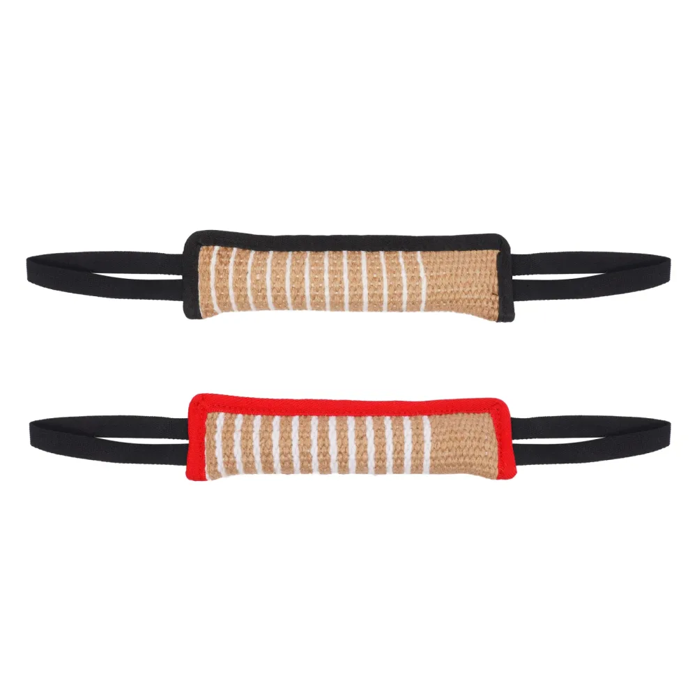 Hundespielzeug Zerrspielzeug Set 2-teilig rot/schwarz