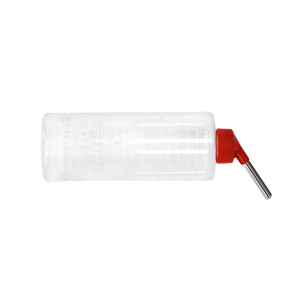 Trinkflasche 1L rot/transparent