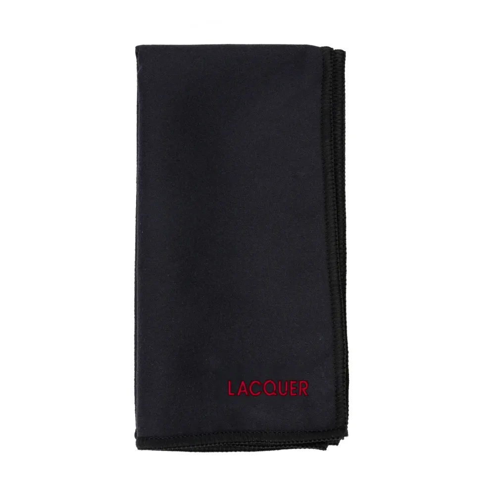 Mikrofasertuch Poliertuch 40 x 40 cm schwarz/rot