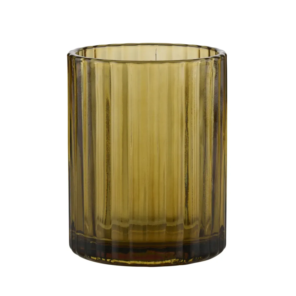 Zahnbürstenhalter Glas geriffelt 8 x 10 cm