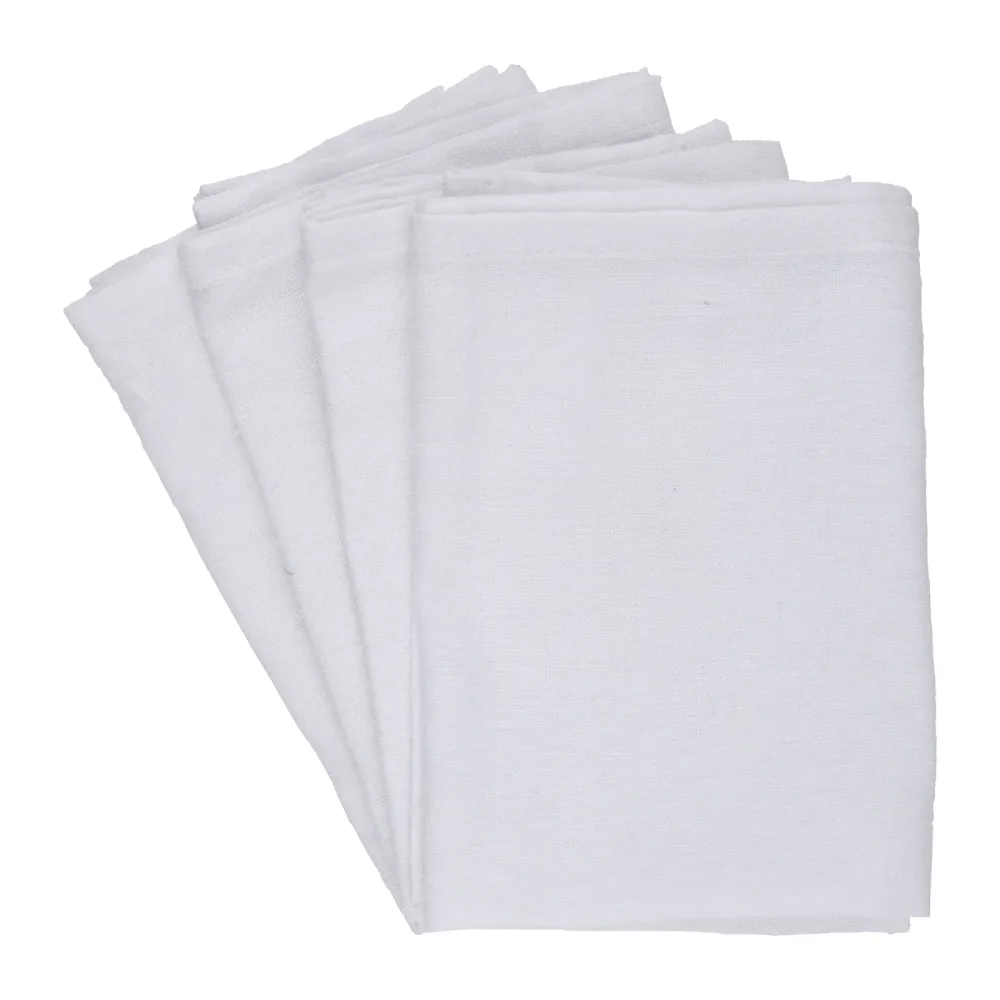 Serviette 35 x 35 cm 4er Set weiss