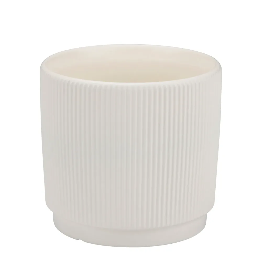 Blumentopf Keramik 15 x 14 cm beige