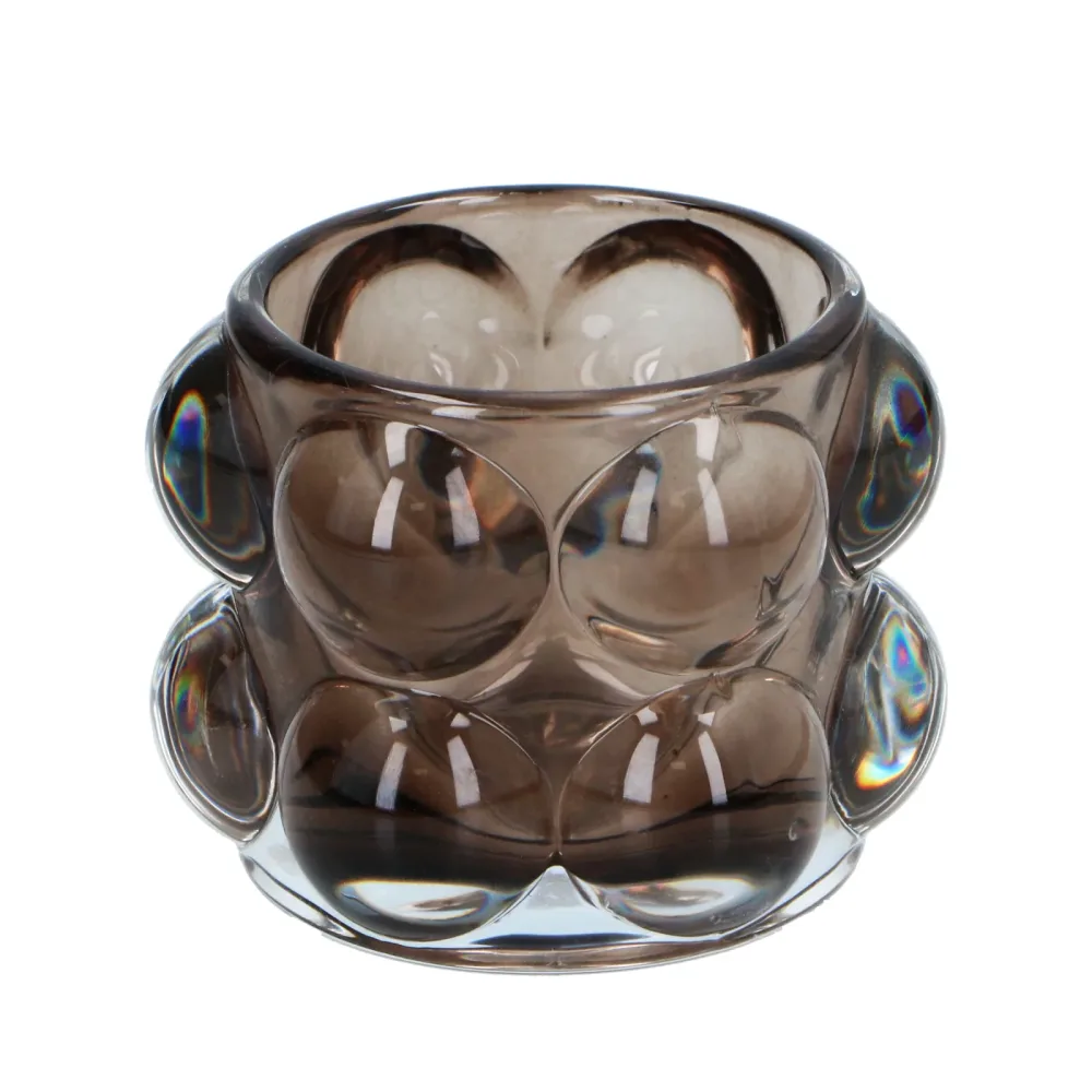 Teelichthalter Glas Bubble 9 x 7 cm
