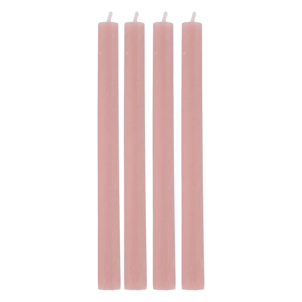 Stabkerze 26 cm 4er Set rosa