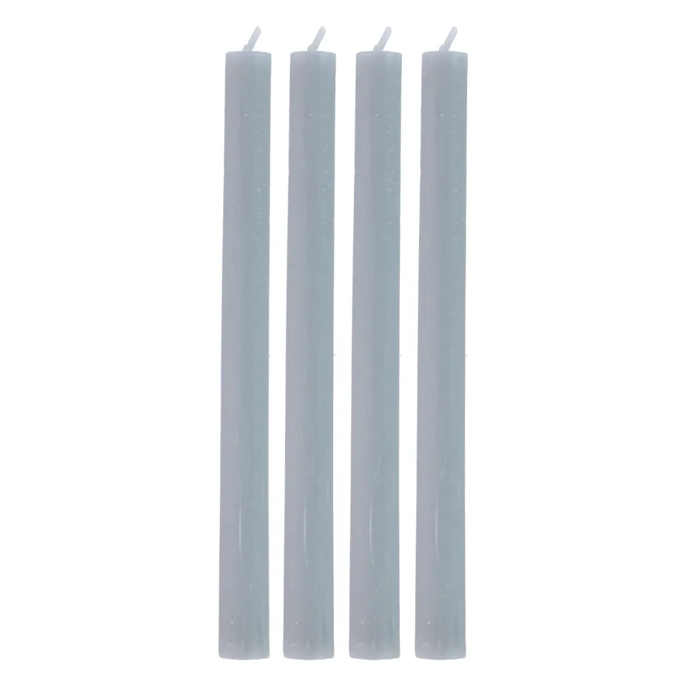 Stabkerze 26 cm 4er Set grau